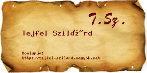 Tejfel Szilárd névjegykártya