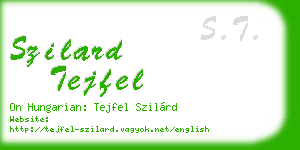 szilard tejfel business card